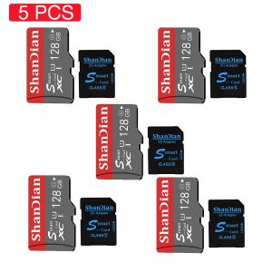 カード5pcs/lotshandianスマートフラッシュドライブ64GB 32GB True Capipation Mini SD TFカード16GB 8GBカメラギフトリーダー高速クラス10