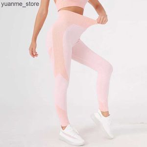 Roupa de ioga Womens High Waisty Stretch Pants Workout Running Leggings Tummy Control Athletic Tights Y240410 Y240410