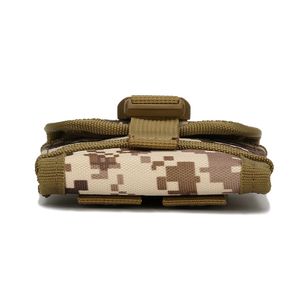 Amiqi Camouflage Universal Sport Tactical Molle Holster Army Mobile Phone Belt Pouch Security Pack Carry Accessory Kit Waist Bag