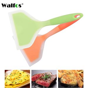 Walfos non-stick japansk omelett stekpanna silikon spatel bred pizza spade kött ägg skrapa turner matlagningsredskap
