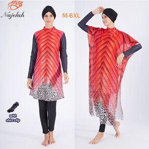 Costumi da bagno musulmano modesti cover up completo per donne burkini hijab costumi da bagno islamico designer a maniche lunghe costume da bagno