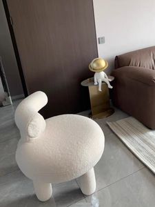 Sedia da soggiorno in famiglia Lettura di agnello Cashmere divano pigro camera da letto incantevole sedia da pranzo sedia per bambini balcone singolo divano