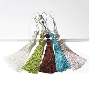 1Pc Beaded Fringe Trim 25cm Handmade Tassels Key Accessories for Jewelry DIY Bag Earrings Making Home Living Room Decorative