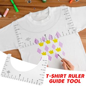 T-shirtjusteringsledare för vägledning Tshirt Design Rulers Guide med storlek diagram DIY ritmall hantverksverktyg Utarbetande förnödenheter