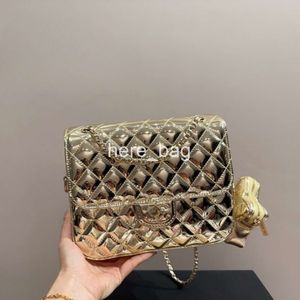 Designer Bag Luxury CC Star Purse Mirrored Leather Double Chain Crossbody Ryggsäck axel med guld- och silverkoppling