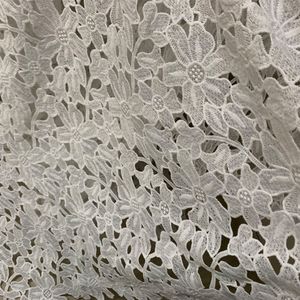 1Yard African Lace Fabric 2021 Milk Silk Haftery francuska koronkowa tkanina wysokiej jakości materiały do ​​szycia do nigeryjskiej sukni ślubnej