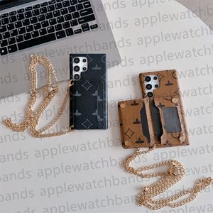 Wallet Phone Case Designer iPhone Case for Apple iPhone 15 14 Pro Max 13 12 11 X XR XS Max 15 Plus Samsung Galaxy s24 ultra s23 plus s22 S21 Case Card Holder Cross-body Chains