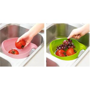 New Portable Food Grade Plastic Rice Beans Peas Washing Filter Strainer Basket Sieve Drainer Cleaning Gadget Kitchen Accessories