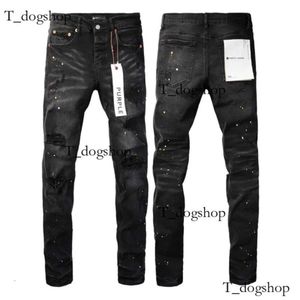 Purple Brand Men Designer Skinny Black Pants Denim Trousers Fashion Casual Streetwear Fine Middle Waisted Slim Straight Leg Pant Mens Jeans 143