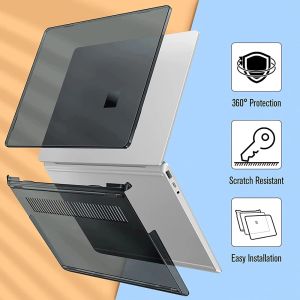 Fall laptopfodral för Microsoft Surface Laptop 2 3 4 5 Fall Steel/Tyg 13,5 '' 12,4 tum GO 2 1 Hårt skyddsskal Cover Funda