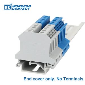 10PCS END COVE ENCLOSURURER FOR UKシリーズDINレールターミナルブロックユニバーサルワイヤ電気コネクタアクセサリーD-UKエンドプレート