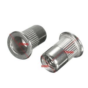 10pcs M3/M4/M5/M6/M8/M10/M12 304 stainles steel flat head threaded rivet insert nut nut cap rivet nut