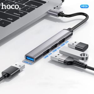 Hubs HOCO 4 em 1 USB C a USB 3.0 2.0 Adaptador multi -divisor de cubo para MacBook Laptop ALLOLO DE ALUMA DE ALUMINA OTG 5Gbps Hub
