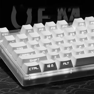 Accessories 133 Key White PBT Keycap Backlit RGB OEM Profile Side Print Shine Through Keycaps for Cherry MX Mechanical Gaming Keyboard