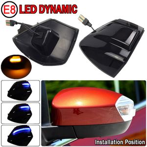 2st Dynamic Turn Signal Light LED-sido bakspegel Sekventiell indikator Blinker Lamp för Ford S-Max 2007-2014 ALLA