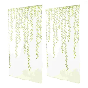 Curtain Transparent Curtains Window Tulle Green Shower Decorate Sheer Screen Voile Boho