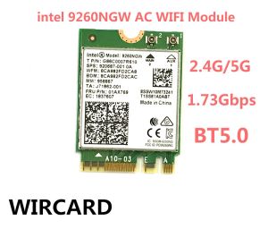 Cards 1730Mbps Wireless 9260NGW Wifi Network Card For Intel 9260 Dual Band NGFF 2x2 802.11ac Wifi BT 5.0 for Laptop Windows 10