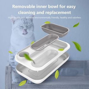 Benepaw Puppy Cat Bowl Futter Wasser 2 in1 abnehmbare Anti -Verschüttung Nicht -Slip -Basis kleiner Hundefuttermittel Kätzchen Wasser Schwerkraftspender 1,5 l