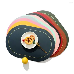 Table Mats Elegant Decoration Non-slip Placemats Double-sided And Heat-resistant Green