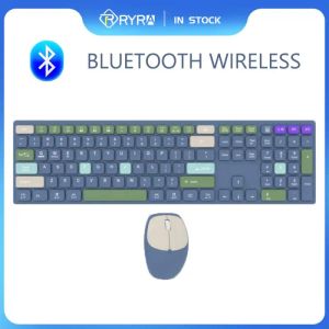 COBOS RYRAポータブルサイレントブルートゥースキーボードとマウスコンボ2.4Gワイヤレスキーボードマウスフルサイズエルゴノミクスキーボードマウスセット