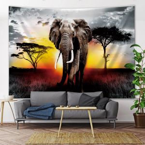 Forest Elephant Home Decor Art Tapestry Hippie Boho Decor Wall Hanging Tarot Room Decor Mandala Background Wall Sheet