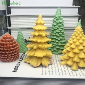 Christmas Tree Aromatherapy Candle Mold for Candle Making Supplies DIY Handmade Santa Claus Plaster Gypsum Soap Silicone Mold