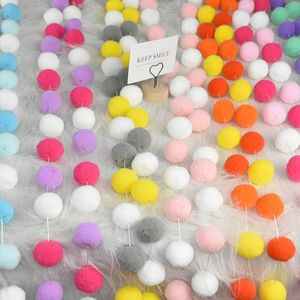 30pcs/set Ins in stile nordico in feltro in feltro in feltro ciondolo deco arcobaleno soft pom pom garland fai -da -da -te lavaria da letto da letto da letto da letto fai -da -te ornamento