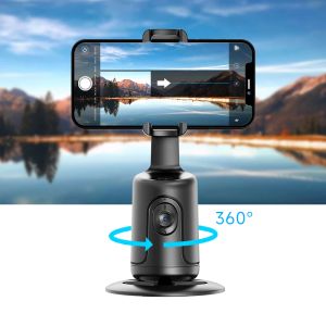 Gimbals Auto Tracking Phone Holder Auto Face Tracking 360 Rotation Fast Face AI Shooting Selfie Stick Gimbal Camera för Live Video