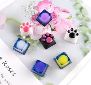 DIY Key Cap Silicone Mold Cat's Paw Computer OEM Keyboard Cover Mögel Hartsspegel Mögel för smyckenillverkning