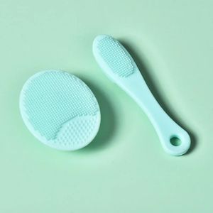 2024 3D Face Cleaning Massage Brushes Face Wash Product Skin Care Tool Double Side Silicone Face Cleansing Brush Portable