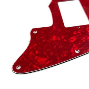 Pleroo Custom Guitar Parts - For US Jazzmaster Guitar Pickguard With PAF Humbucker No Bridge Post Holes And Upper Horn