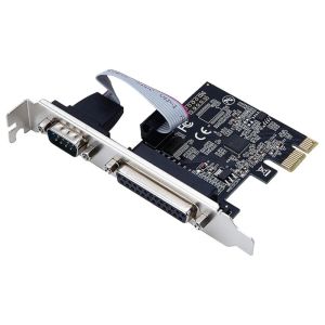 Karty RS232 Port szeregowy COM DB25 Port Równolegle LPT do PCI PCI Express Converter Ax99100 Moschip Drop Ship