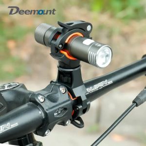 Deemount Bicycle Light Halteret Bike Lamp Halter LED-Torch-Scheinwerfer Pumpenständer Schnellfreisetzung 360-Grad-Rotatable HLD-211