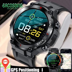 Relógios 2023 New Watch Men GPS Militar ao ar livre Smart Watch Men Watches Sport Sport Fitness Smartwatch Men para Xiaomi Realme Huawei