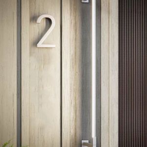 6 cm 3D Hausnummer Tür Nummer Plate Home Number Street Mailbox -Nummer Aufkleber Nummern Flachnummer Hotelnummer Outdoor -Tür