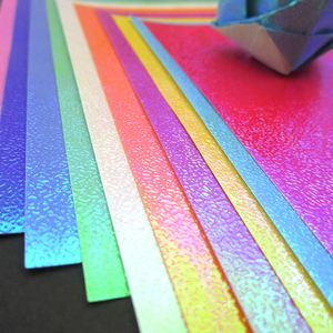 50pc/set Color Glitter Origami Paper Single Side Shining Folding Solid Solids Kids Faiking Realing Arts Decorazione artigianale