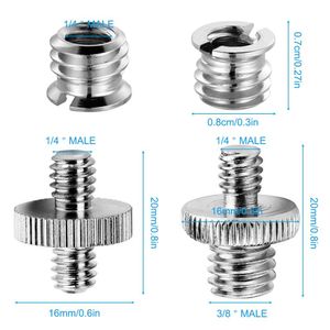 1/4 Zoll und 3/8 Zoll Kamera Schraubenadapter -Konverter -Gewindemontage für Stativmonopod -Ballkopf -Leichtständer Schulter -Rig