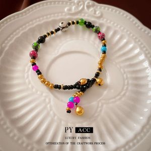 New Chinese Style Rice Bead Bell Crystal Beaded with Minimalist Design Sense, Small and Versatile Temperament Bracelet