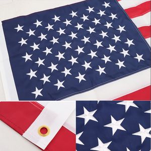 American Flag American Star-striped Patchwork Embroidery United States Flag 210D Oxford Cloth Waterproof Outdoor Patchwork Party Cosplay Flags