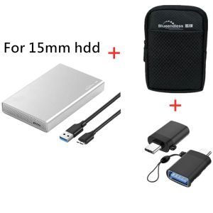 Muhafaza Alüminyum HDD Muhafaza Mobil Sabit Disk Kutusu USB 3.0 2.5 