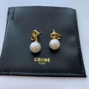 Ohrohrohrohrringe für Frauen Celi Gold Platted Ohrring Brand Designer Brief übertreiben klassische Perlen Halskette Hochzeitsfeier Schmuck Schön