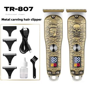 Trimmer Professional Barber Scissors Gravering Retro Oil Head Digital Display Hair Clipper Electric Clippers Metal Body Portable Razor