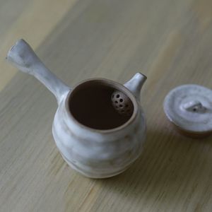150 ml Vintage grob grobe Keramikseite gehandhabt Teekanne handgefertigtes japanischer Stil Teekanne Kung Fu Tee Master Topf Kaffeet Becher Geschenkverpackung