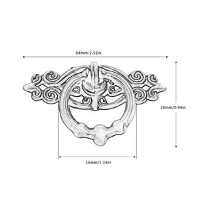 2pcs liga de zinco móveis retrô puxam alças de anel de puxão de armário vintage botões de armário de cozinha anel de gaveta de porta de gaveta de gaveta