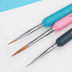 Sketch Pen Painting Supplies Tools 3Colors Artistic Accessories Multipurpose Oil Painting Pens 3Pcs/Set Wooden Numbers Brushes