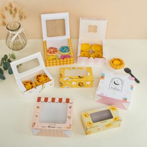LBSISI Life 5pcs Cookies Egg Yolk Crisp Baking Packing Box Donuts Chocolate Candy Gift Wedding Birthday Event & Party Favors