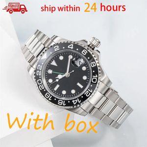 Mens Automatic Mechanical Ceramics Watches 41mm Full Rostly Steel Gliding Clasp armbandsur Sapphire Luminous Watch