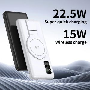 Chargers magnetico Power Bank 10000MAH Caricatore Portable Caricatore wireless pieghevole per iPhone Batteria ausiliaria esterna Magsafe Power Bank