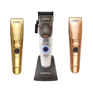 Professional Hair Clippers Set with Microchipped Magnetic Motors - GAMMA+ XErgo and Ergo Models for Precision Haircuts and Styling