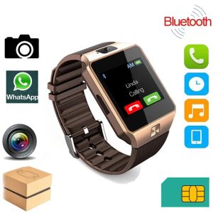 Orologi Smartwatch Smart Watch Phone con SIM Card DZ09 Chiamami Sports Watches for Men Women Memory Card Camera